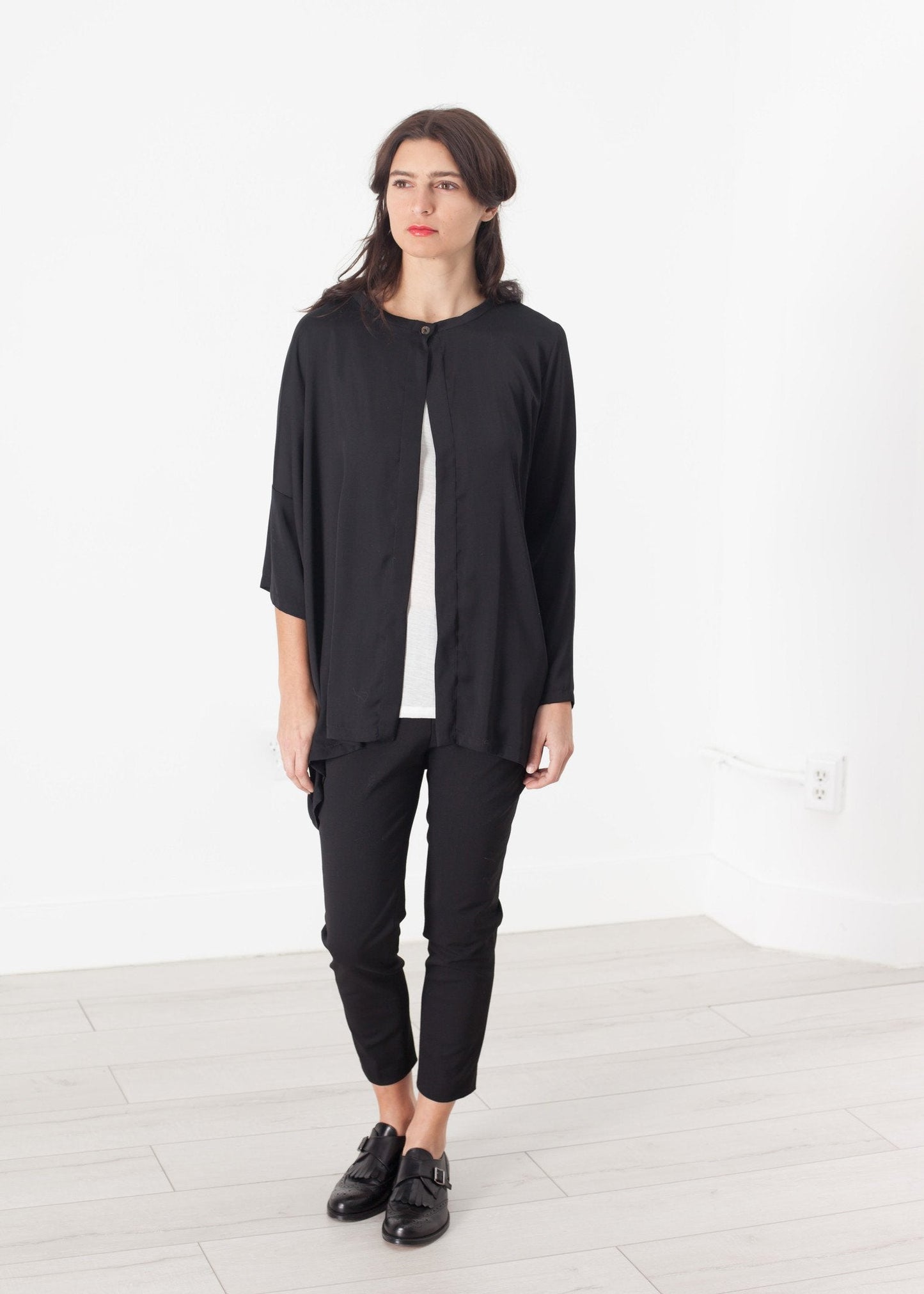 Unbalanced Cardigan in Black (6707105103966)