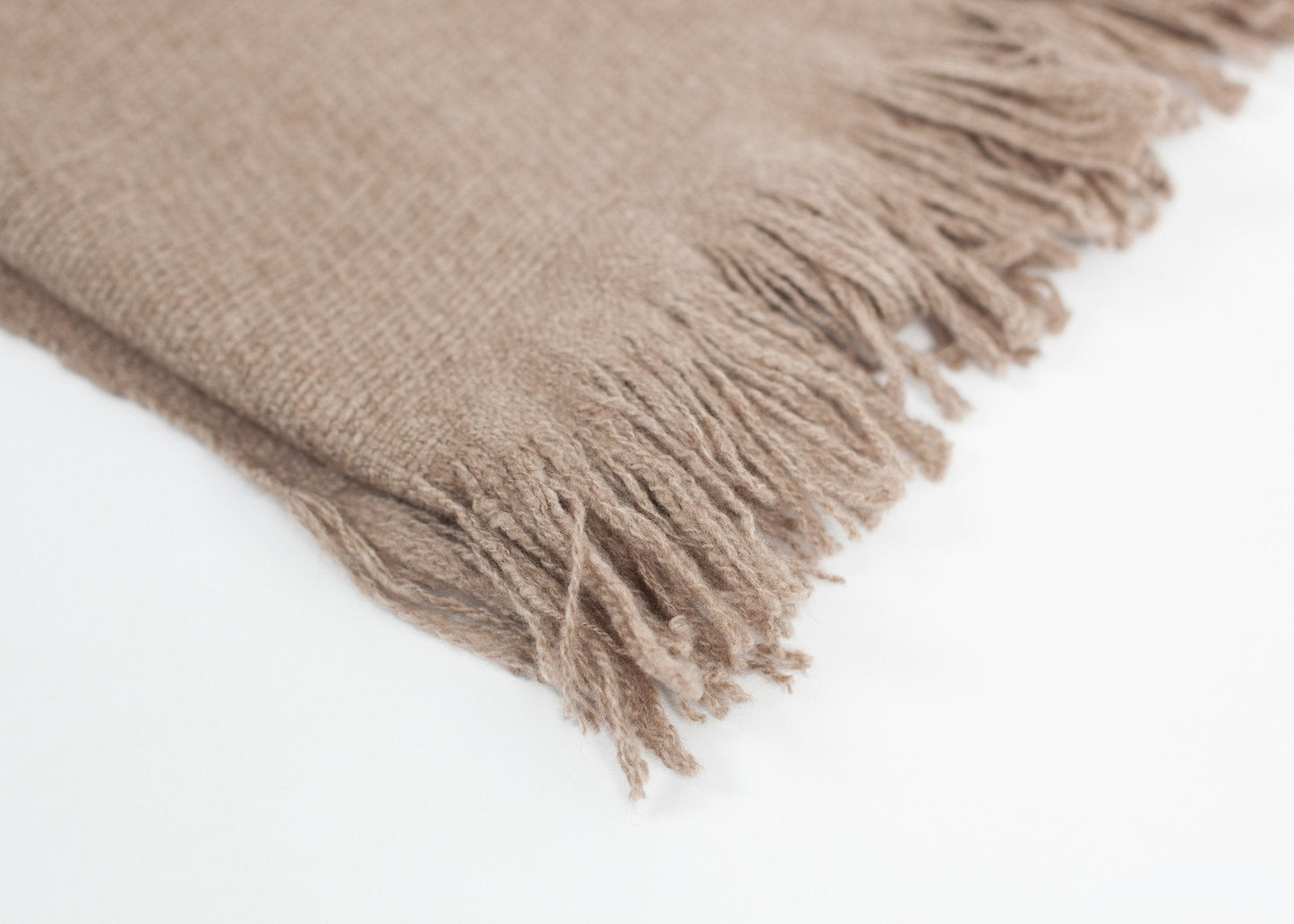 Cashmere Tassel Blanket in Brown (6707093176414)