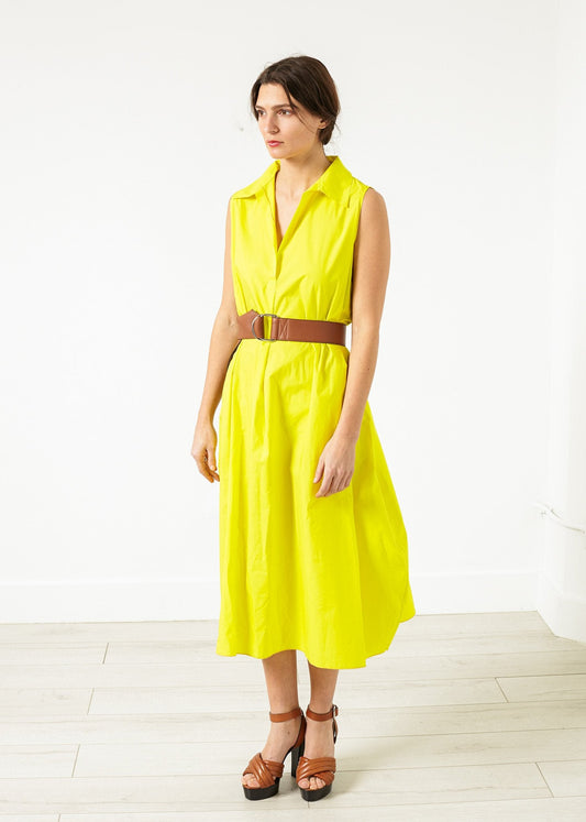 Balloon Cotton Dress in Yellow (6707090456670)