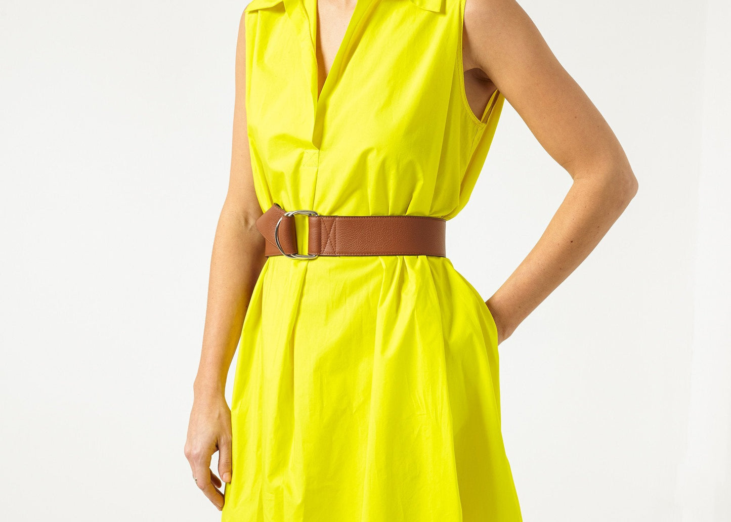 Balloon Cotton Dress in Yellow (6707090456670)