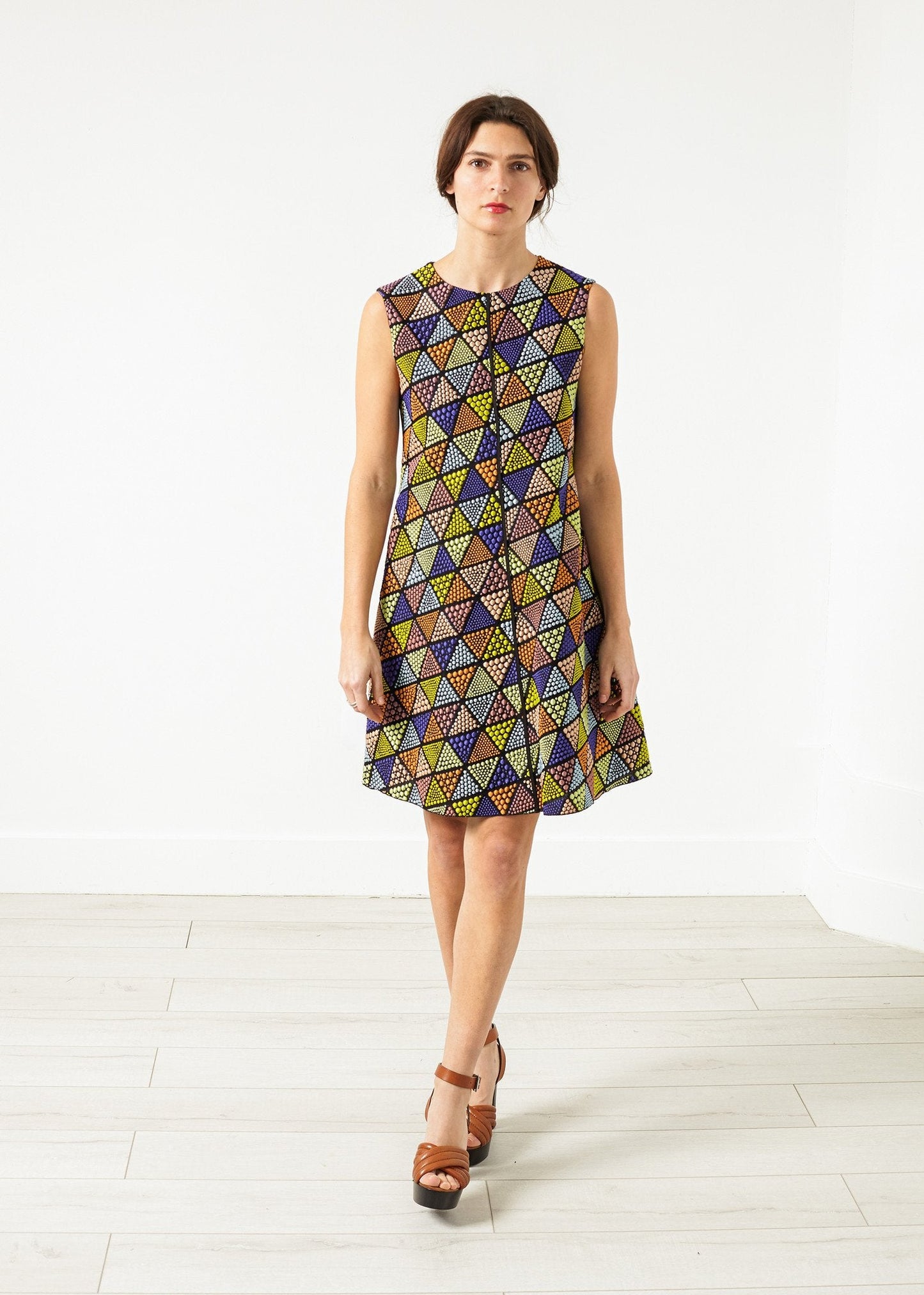 Triangle Sleeveless Dress in Multi (6707090423902)
