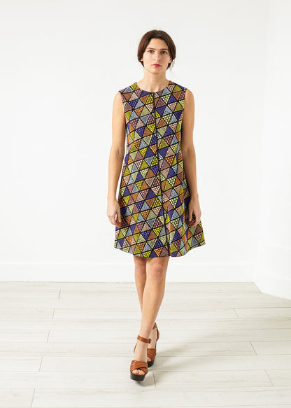 Triangle Sleeveless Dress in Multi (6707090423902)