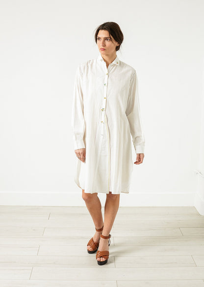 Pleated Sleeve Tunic in White (6707094618206)