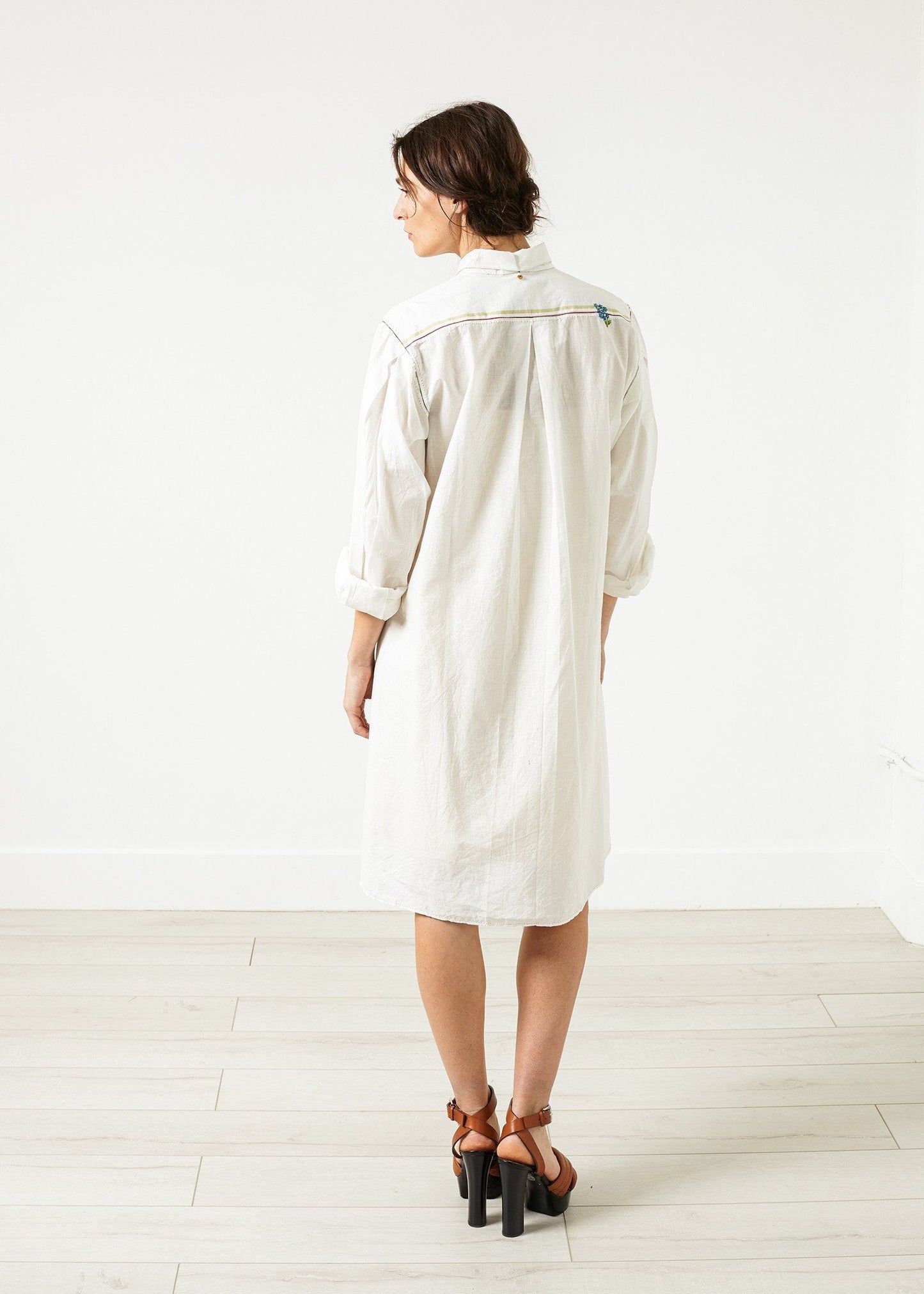 Pleated Sleeve Tunic in White (6707094618206)