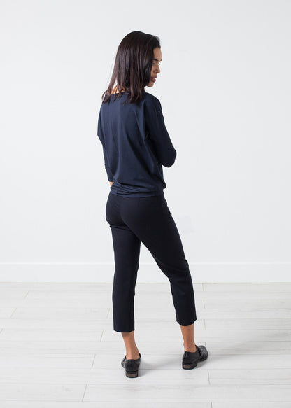 Boat Neck Top in Marine (6707084853342)