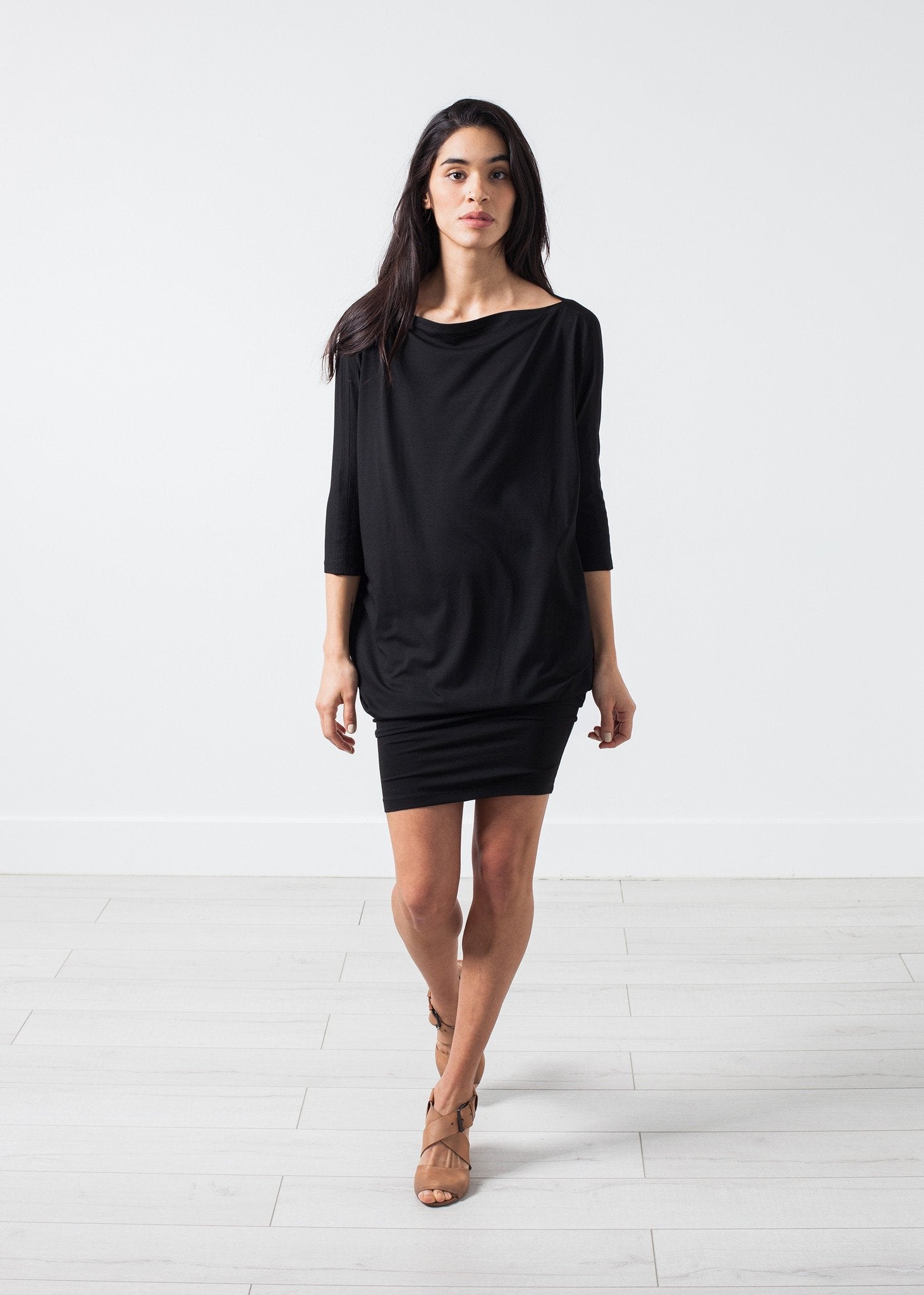 Tapered Boat Neck Dress (6707084918878)