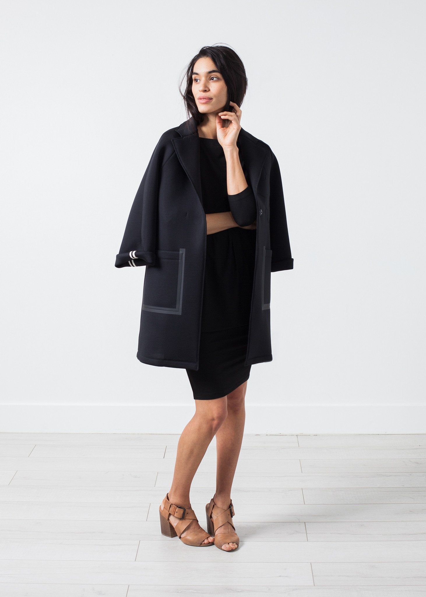 Tapered Boat Neck Dress (6707084918878)