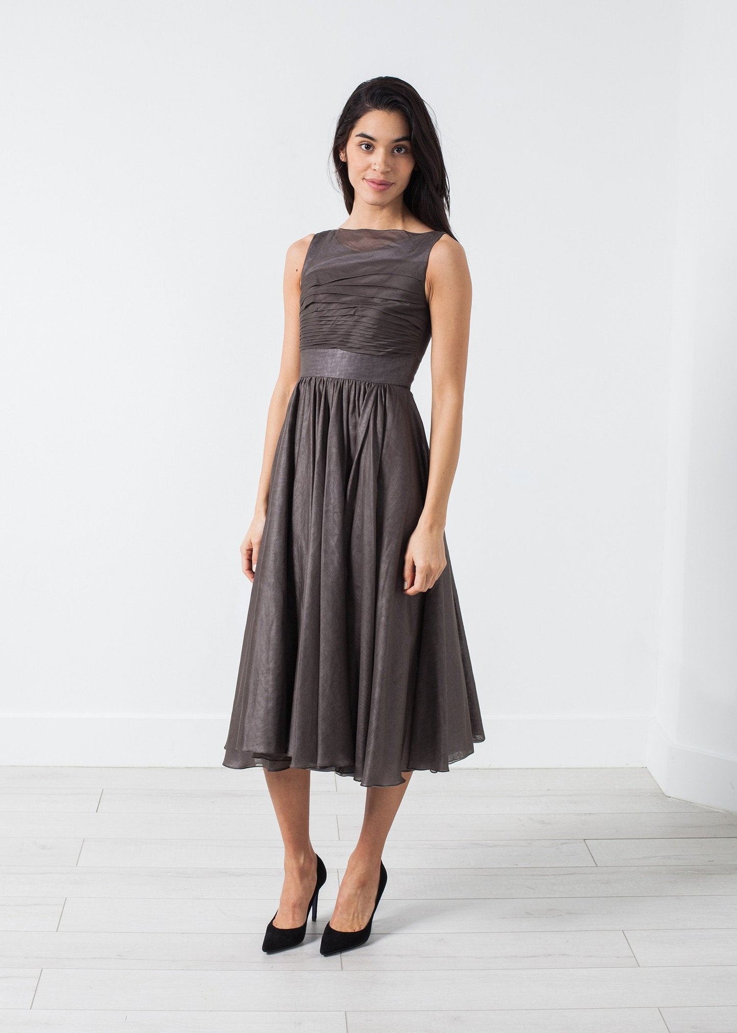 Voile Dress in Grey Pearl (6707089342558)