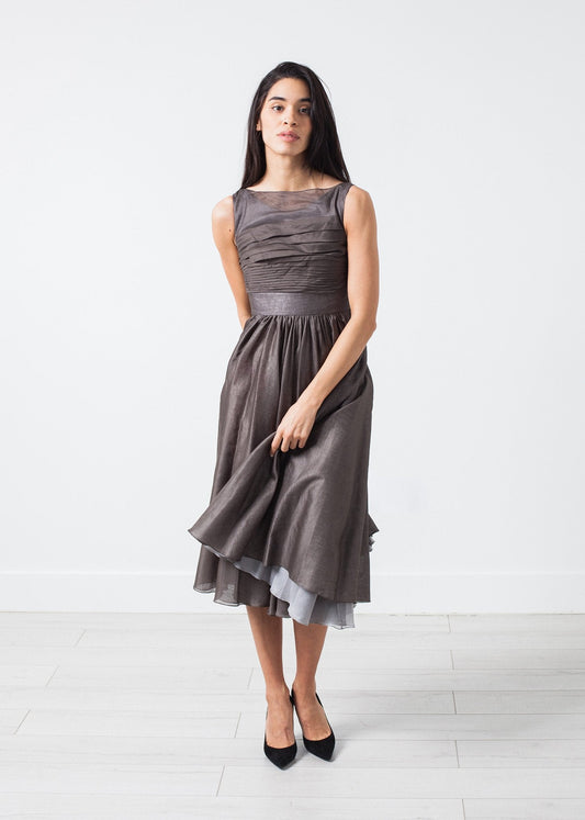 Voile Dress in Grey Pearl (6707089342558)