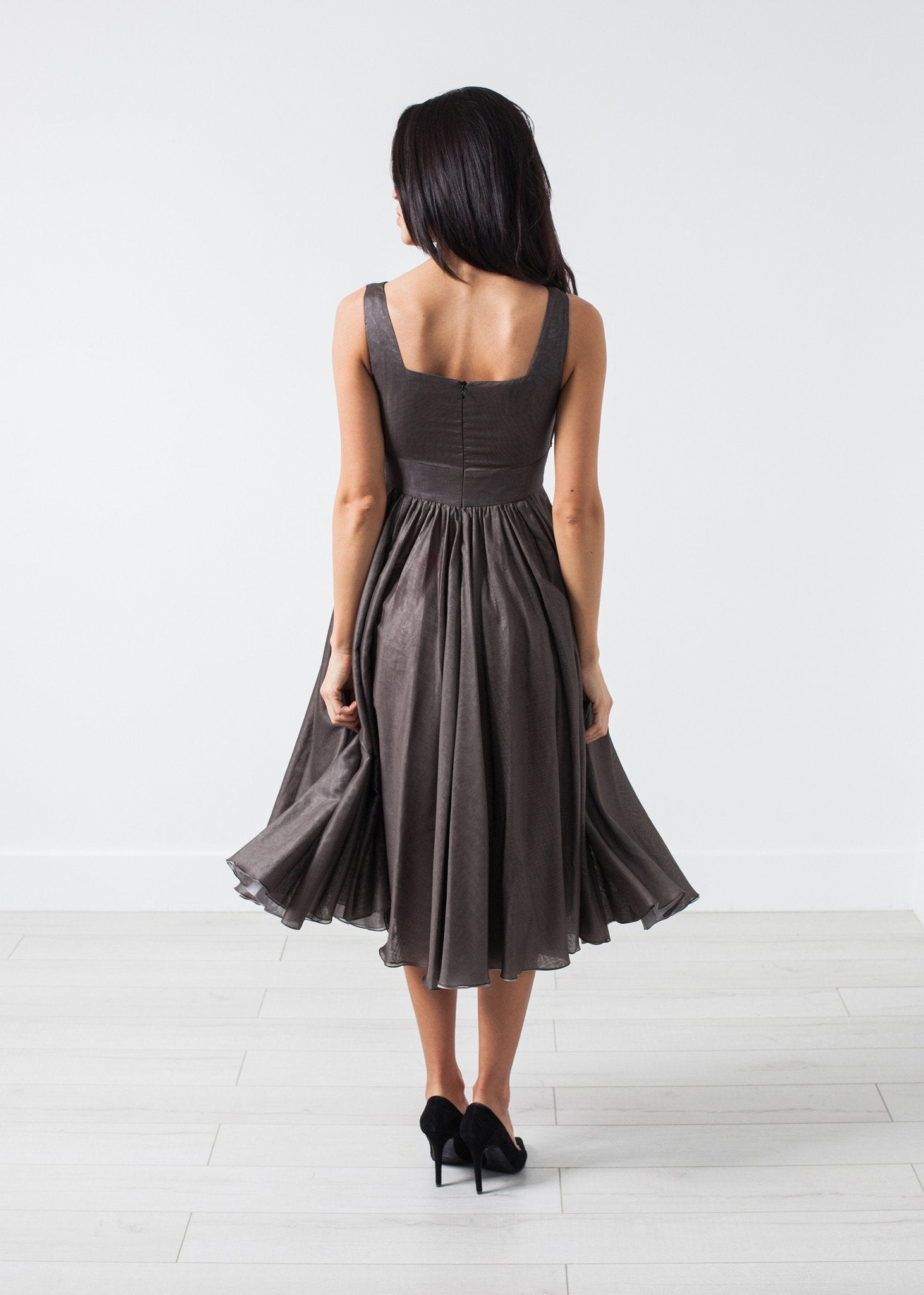 Voile Dress in Grey Pearl (6707089342558)