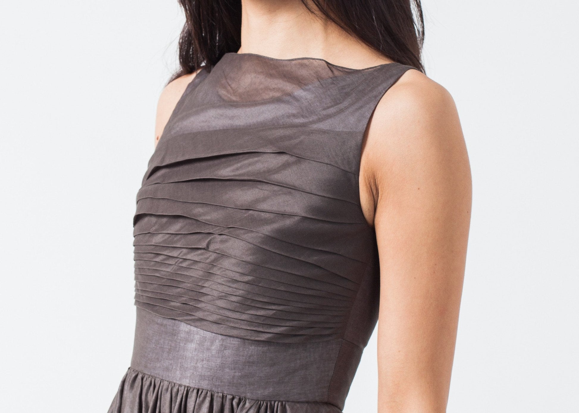 Voile Dress in Grey Pearl (6707089342558)