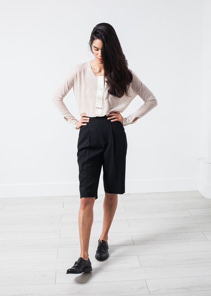Woven Shorts in Black (6707089473630)