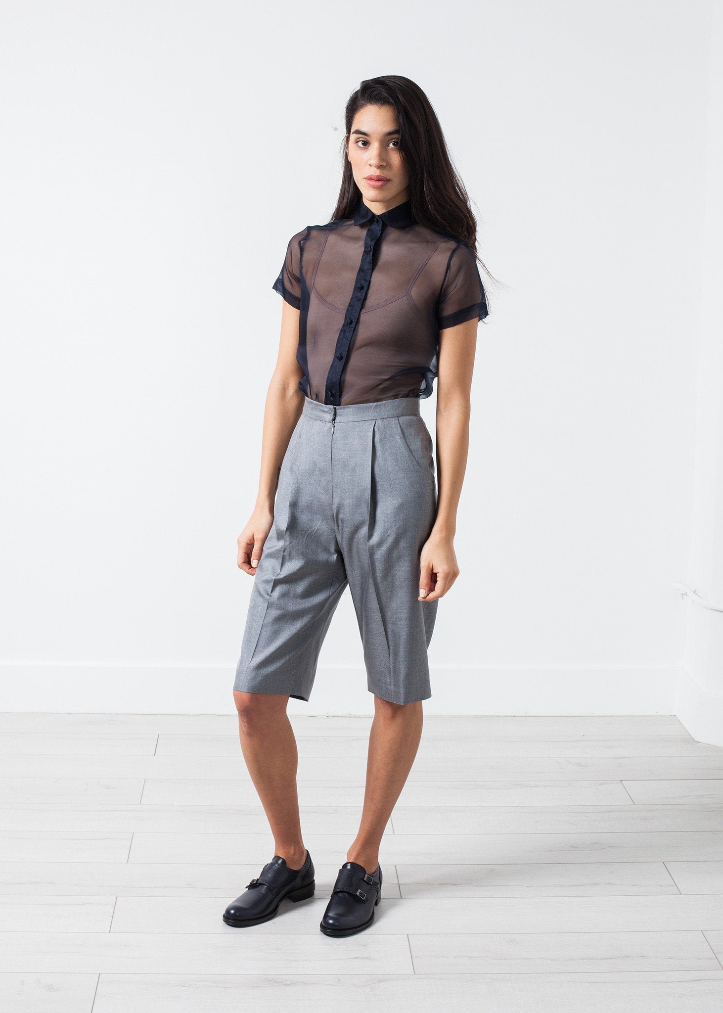 Silk Shorts in Grey (6707089244254)