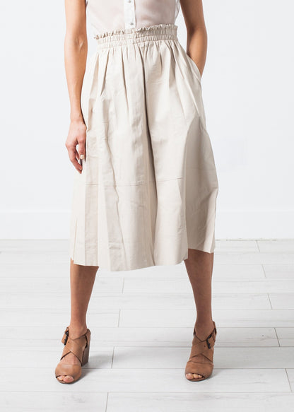 Eulera Leather Skirt in Cream (6707086590046)