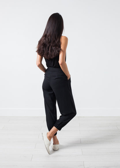 Fancy Wool Pant in Black (6707089211486)