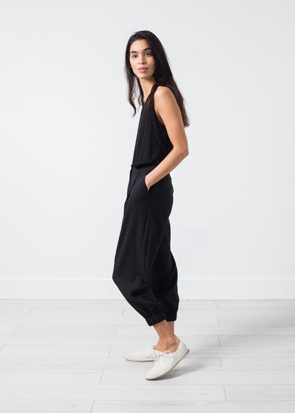 Fancy Wool Pant in Black (6707089211486)