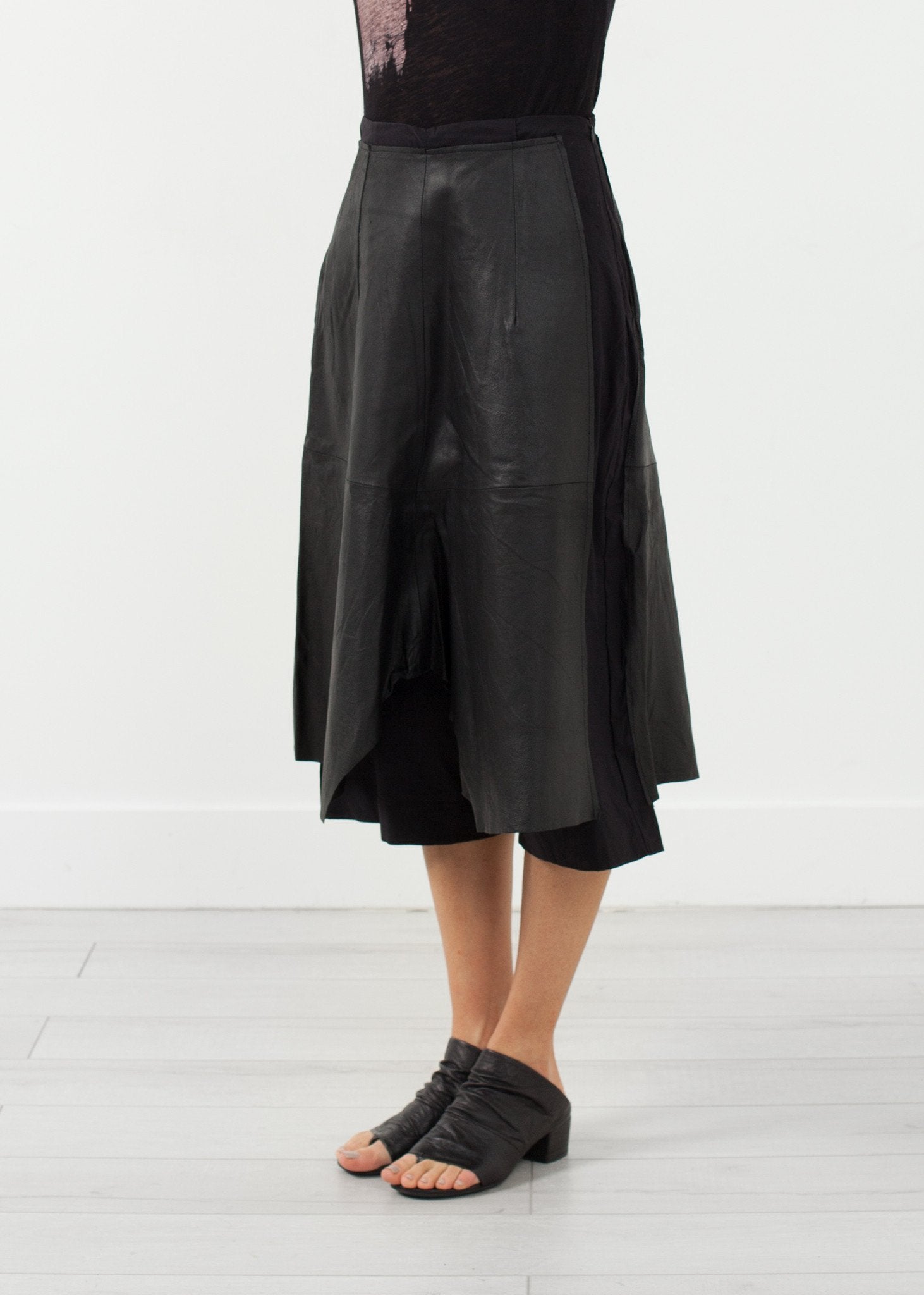 Leather Drop Crotch Pants (6707076595806)