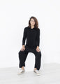 Knit Hooded Jumpsuit in Black (6707104415838)