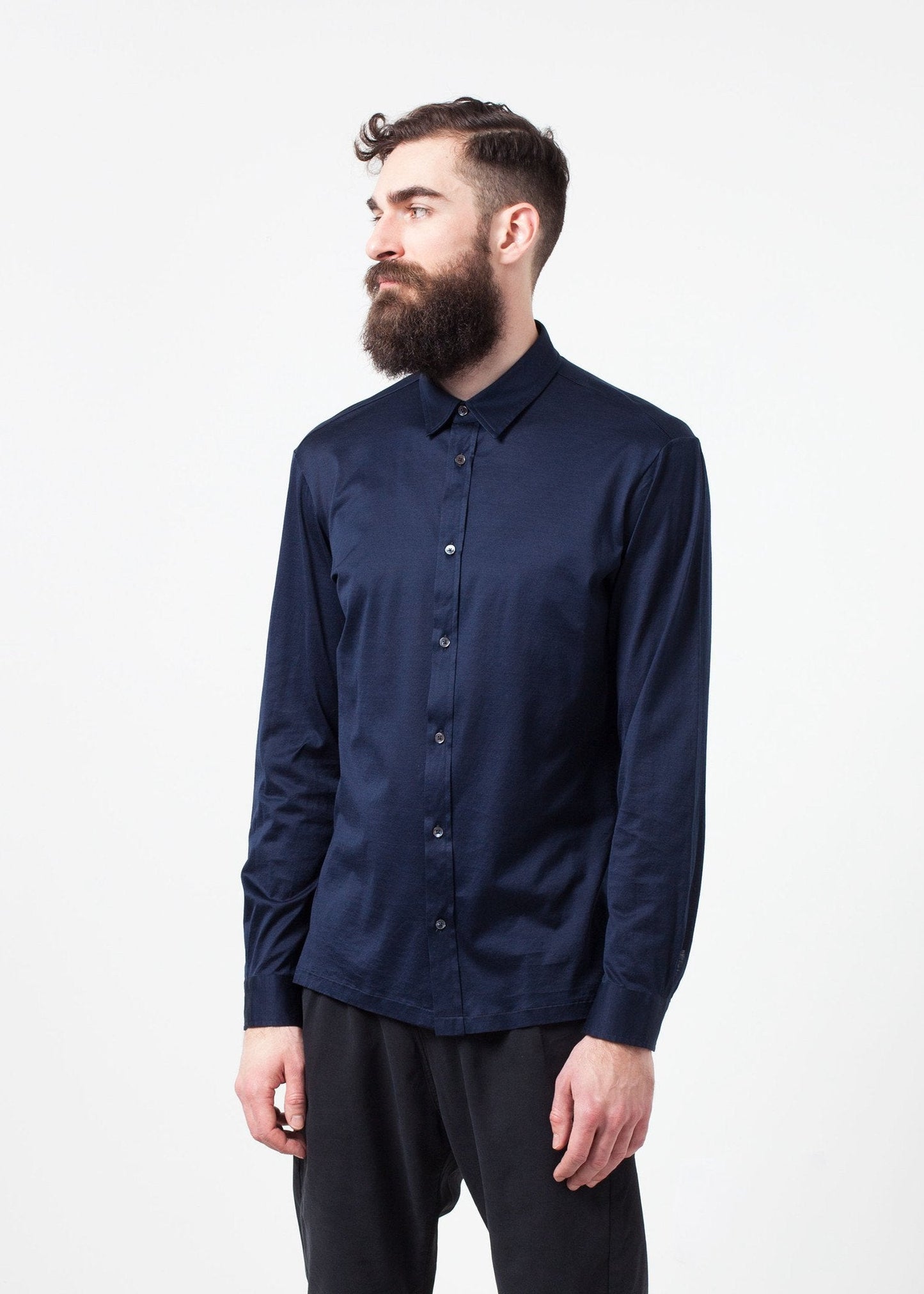 Scotland Button-Up in Navy (6707090948190)