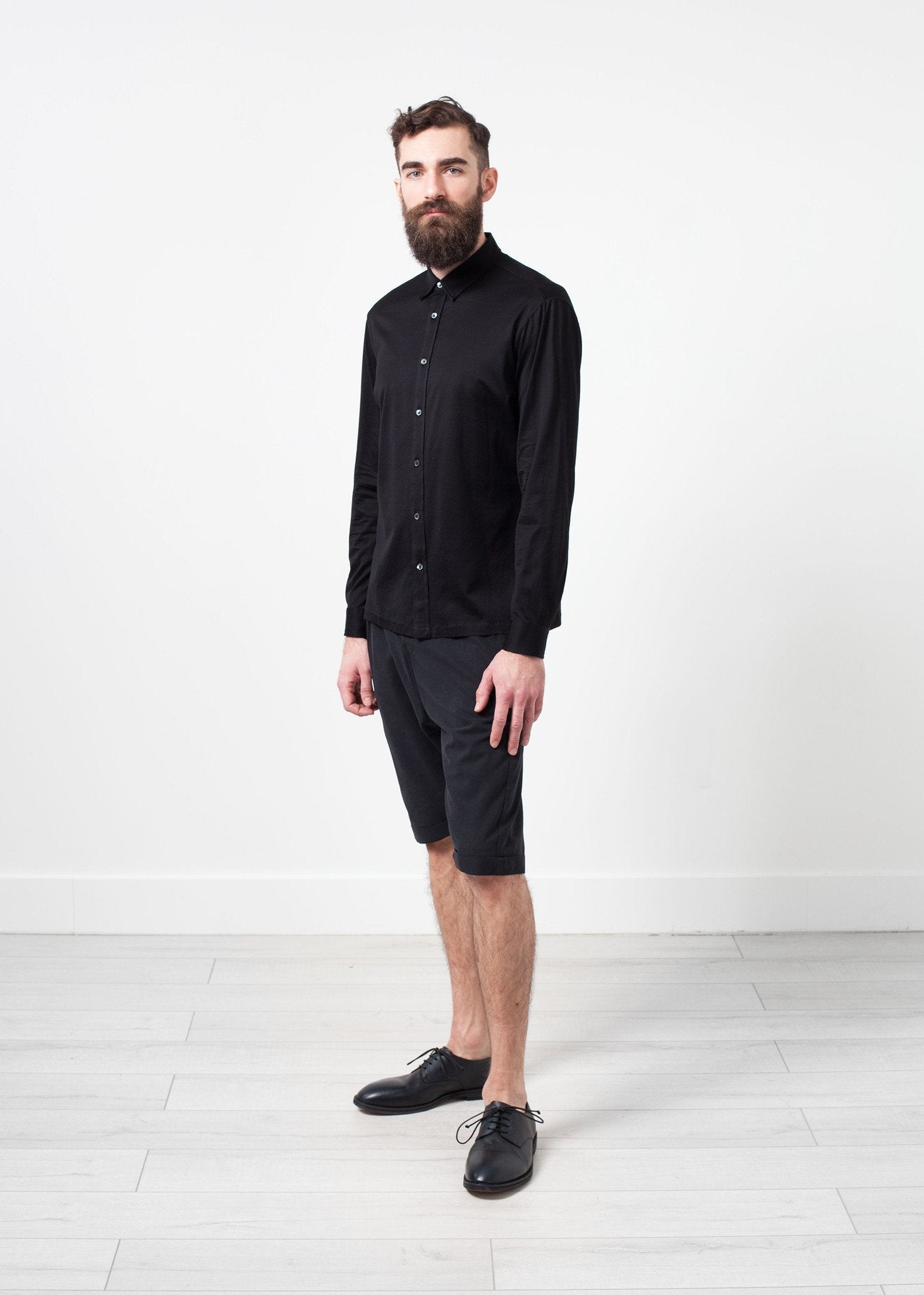 Scotland Button-Up in Black (6707090882654)