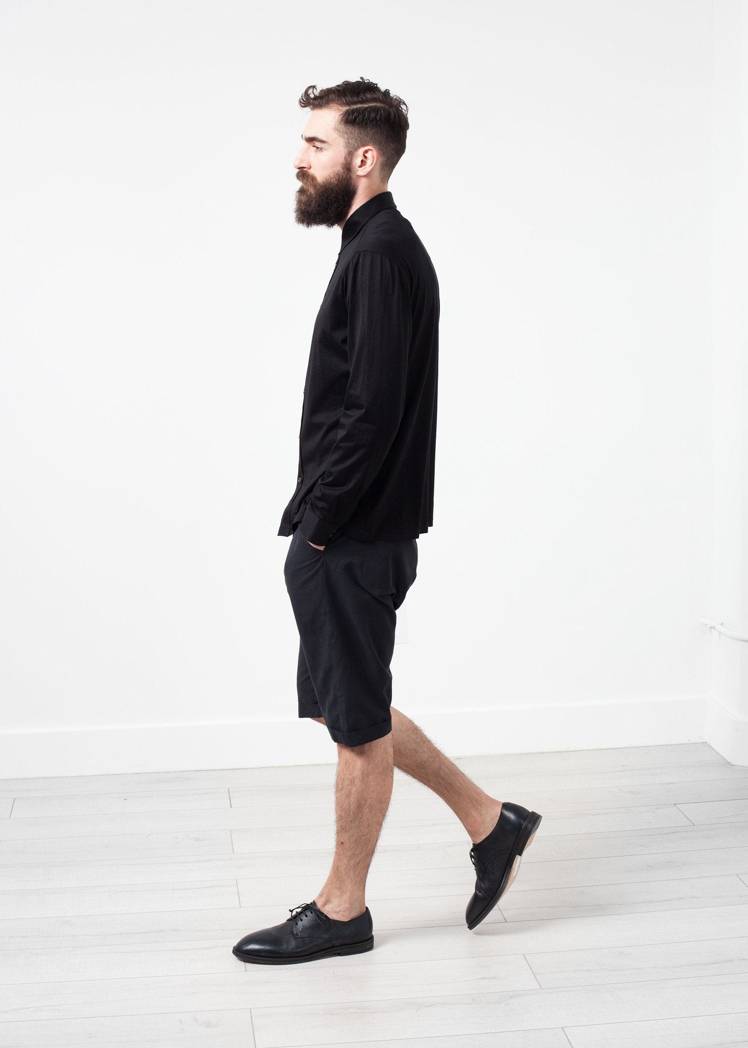 Scotland Button-Up in Black (6707090882654)