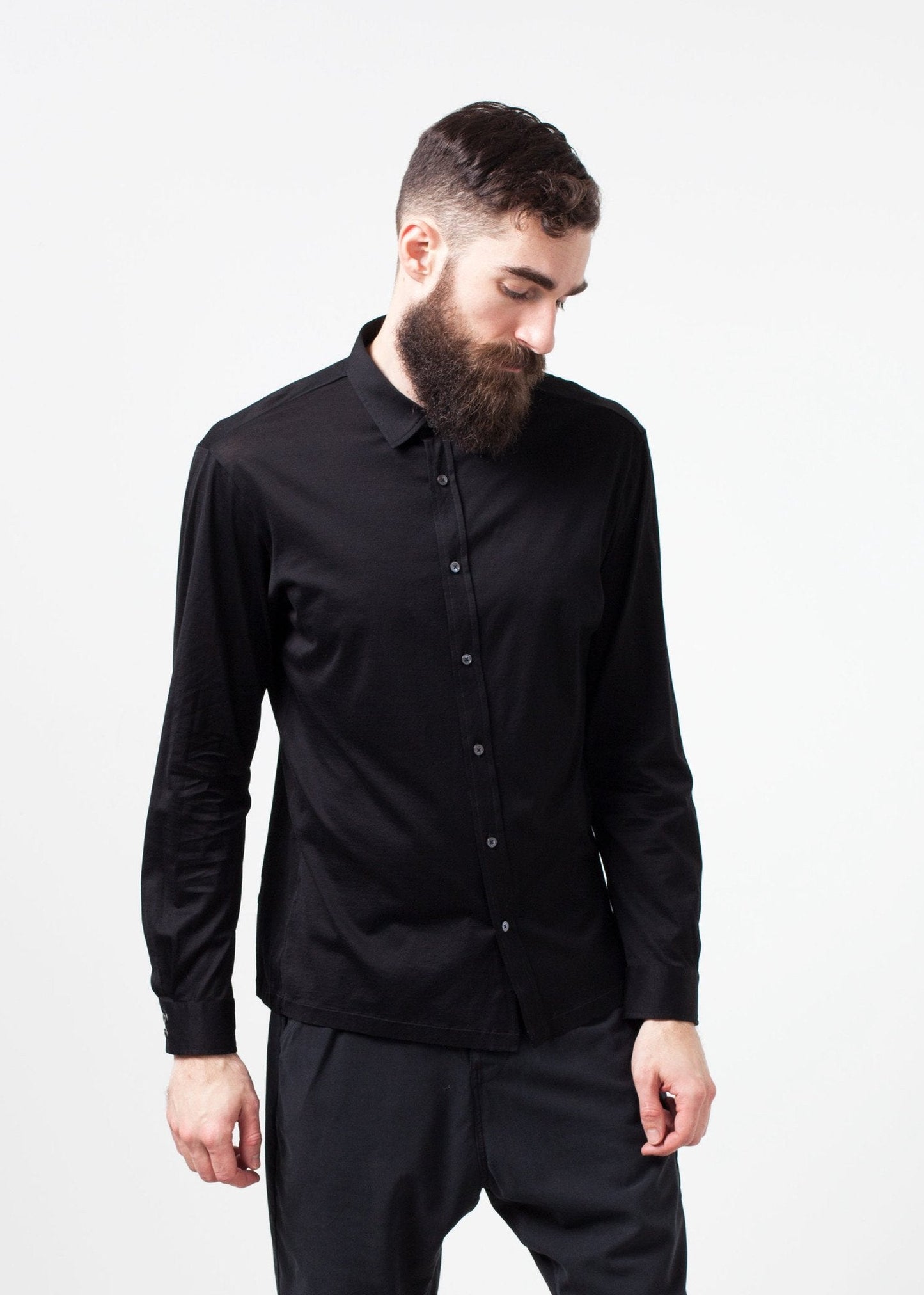 Scotland Button-Up in Black (6707090882654)