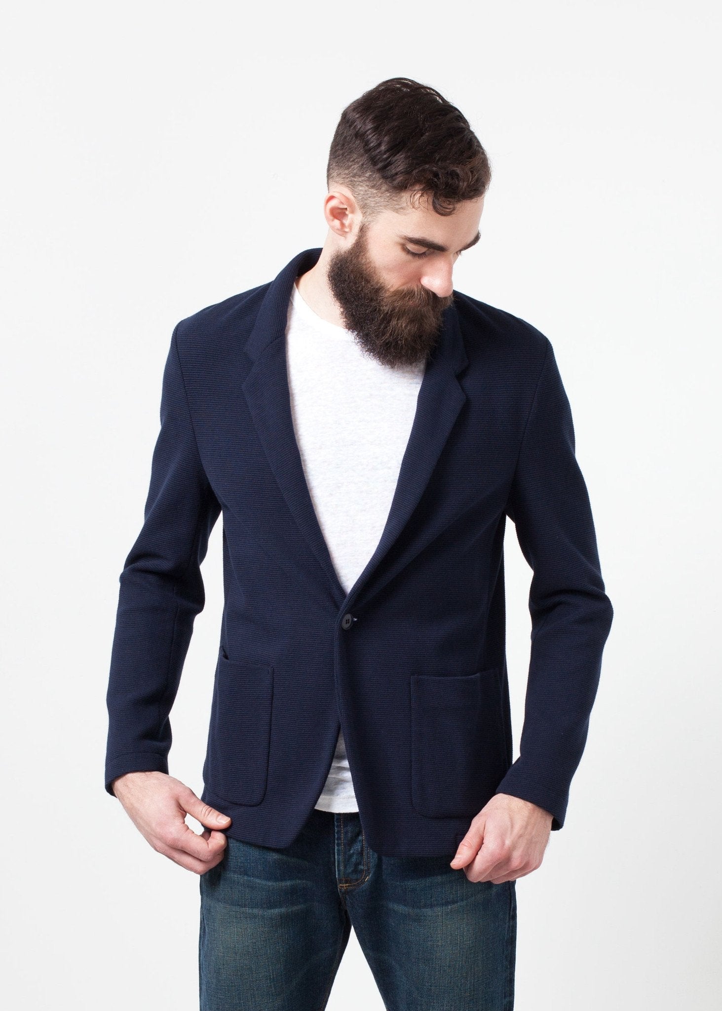Cotton Jacket in Navy (6707090849886)