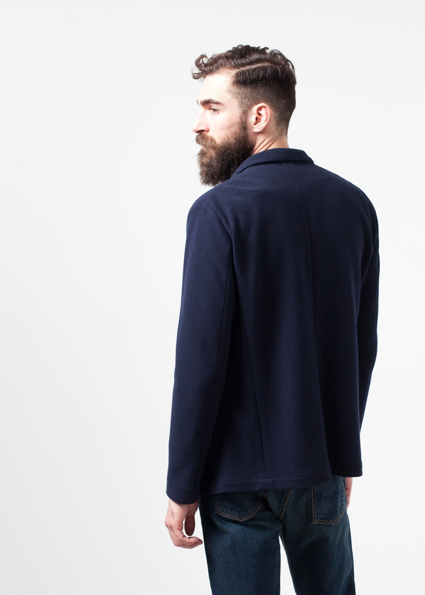 Cotton Jacket in Navy (6707090849886)