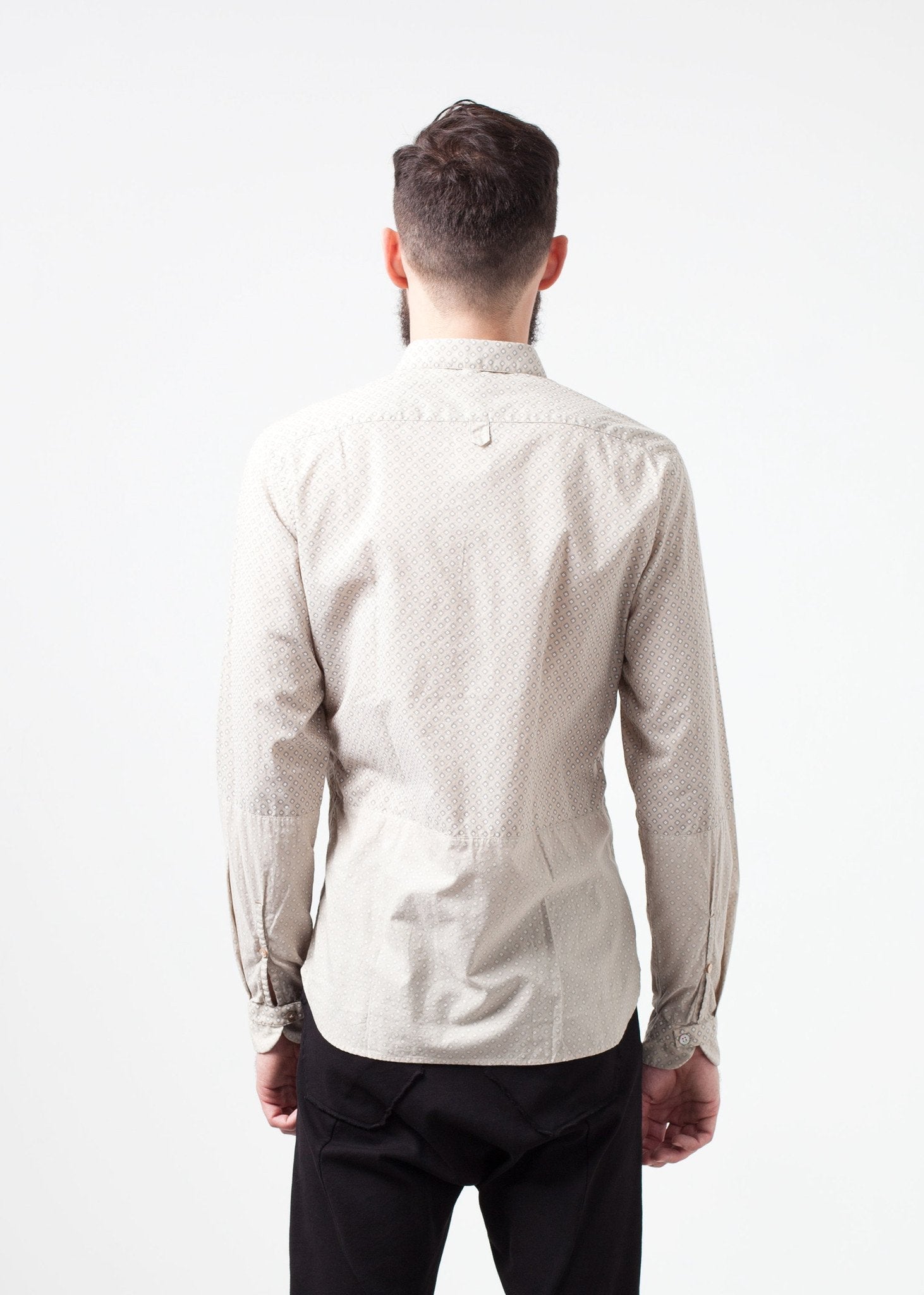 Patterned Button Up in Beige (6707104841822)