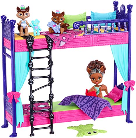 Monster High Monster Family Wolf Bunk Bed Playset with Dolls (6589230743646)