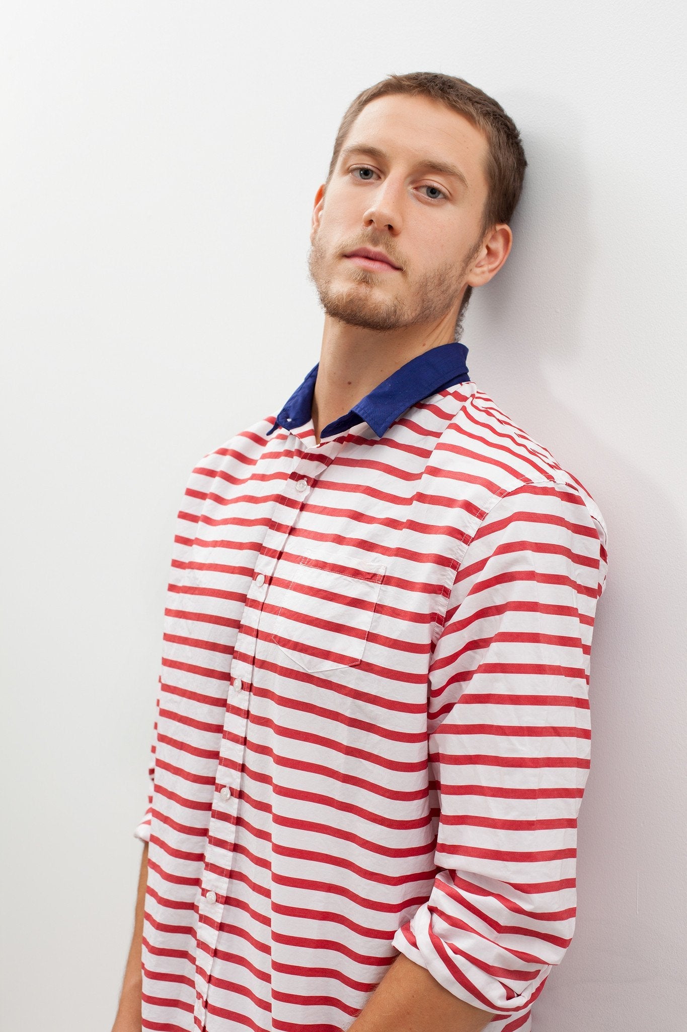 Luke Shirt in Red Stripe (6707103498334)