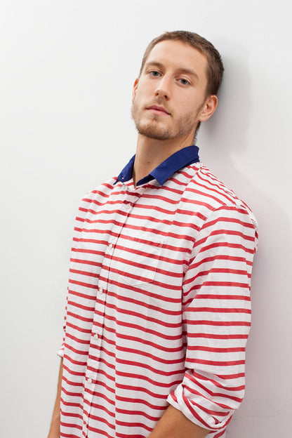 Luke Shirt in Red Stripe (6707103498334)