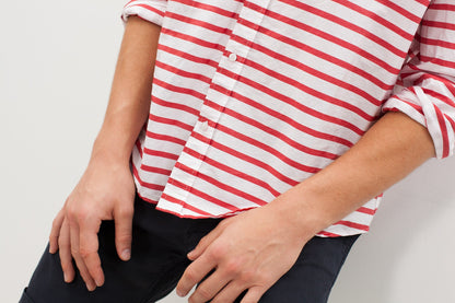 Luke Shirt in Red Stripe (6707103498334)
