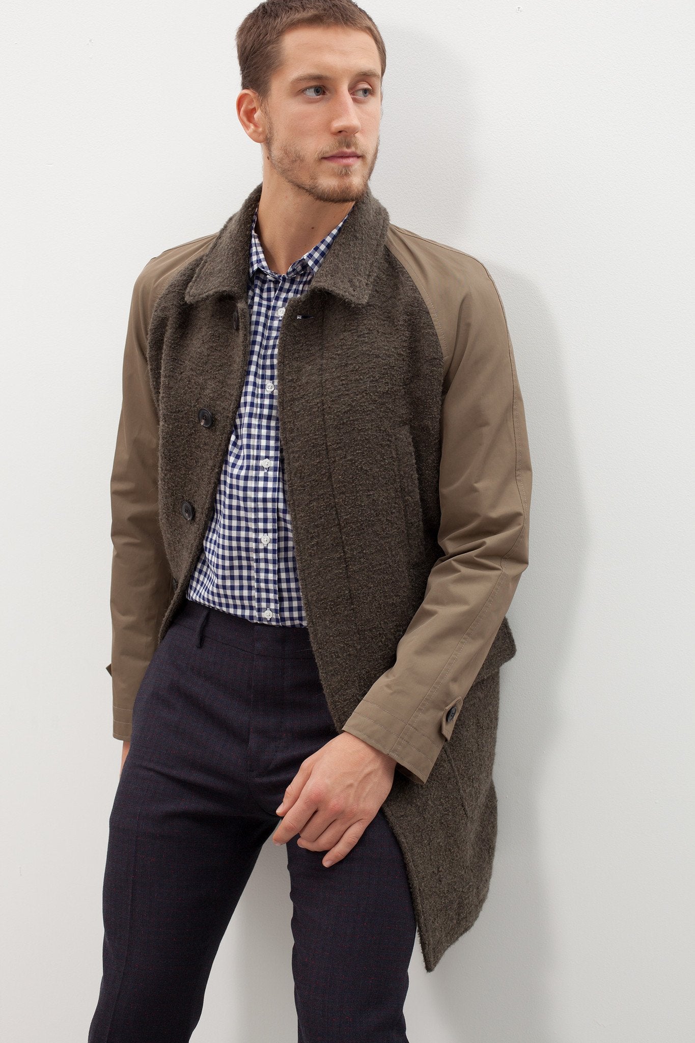 Raglan Maniche Coat in Olive (6707102548062)