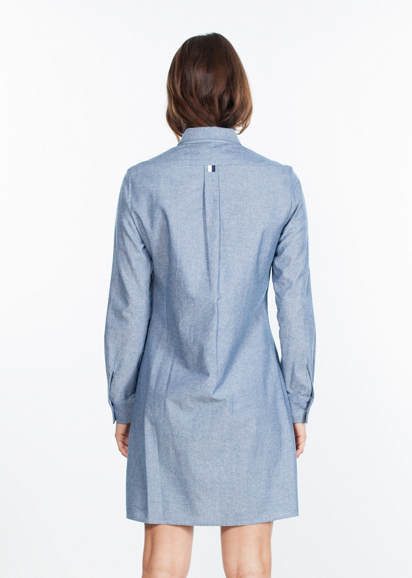 Chambray Shirtdress in Blue (6707102056542)