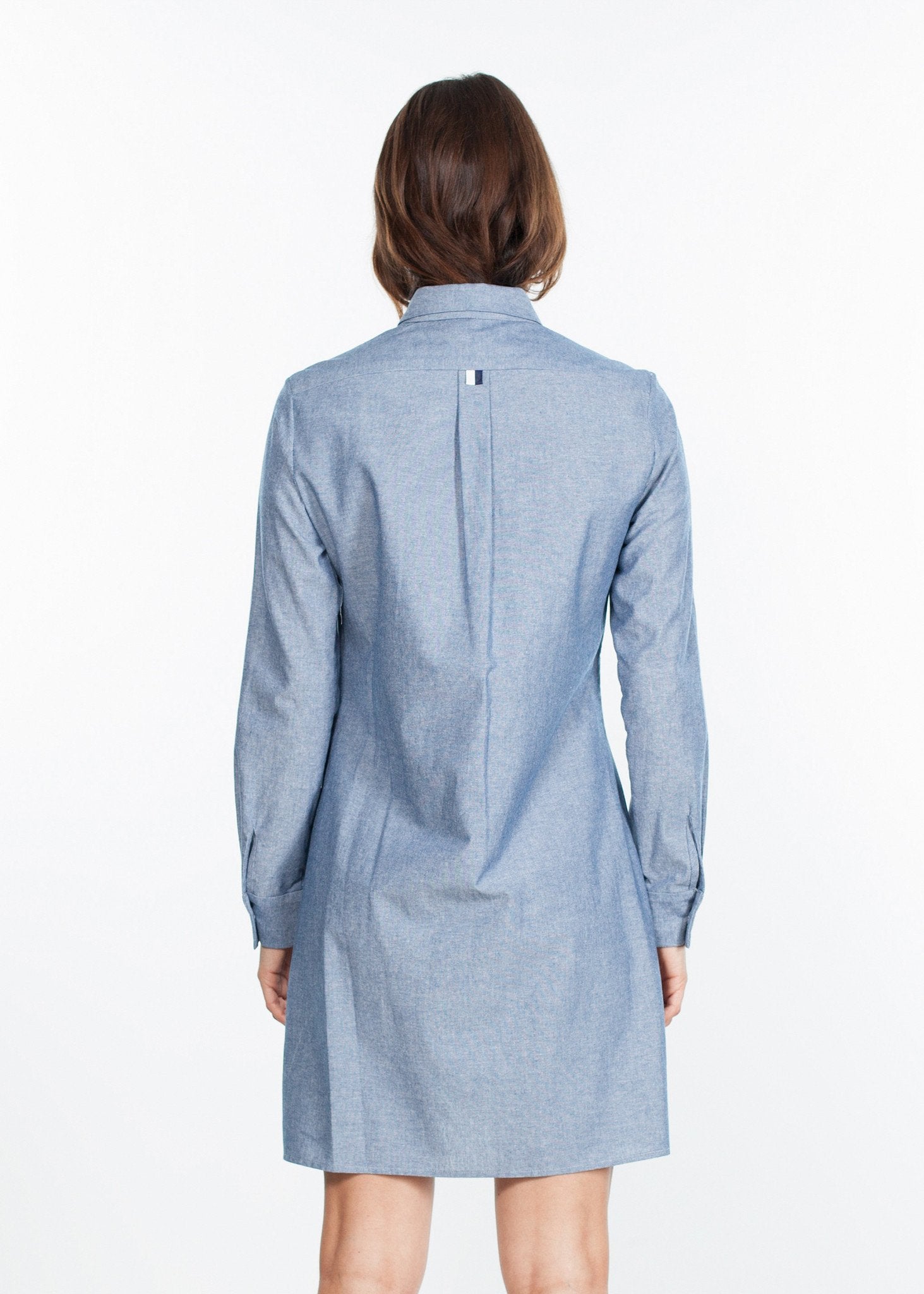 Chambray Shirtdress in Blue (6707102056542)