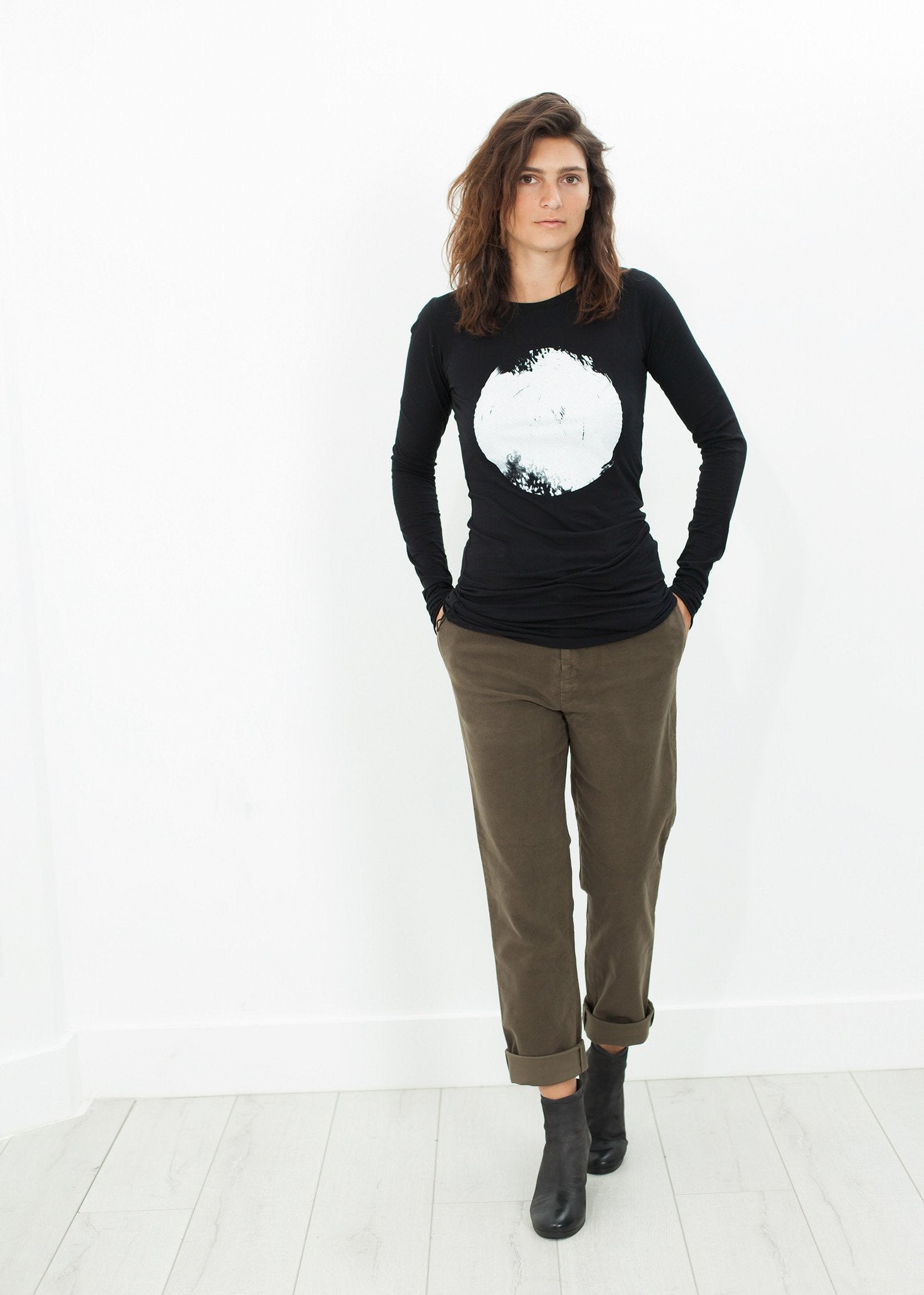 Sueded Cotton Pant in Khaki (6707099697246)