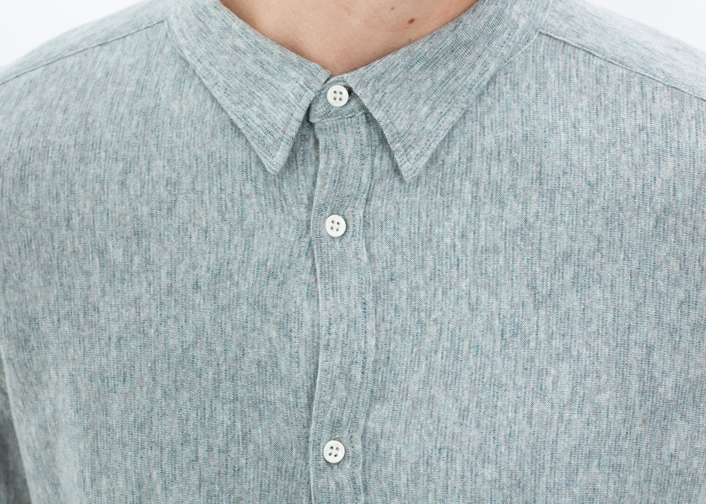 Kasuri Jersey Button-Up in Blue Grey (6707099336798)