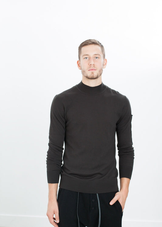 Merino Knit Turtleneck in Cavern (6707100713054)