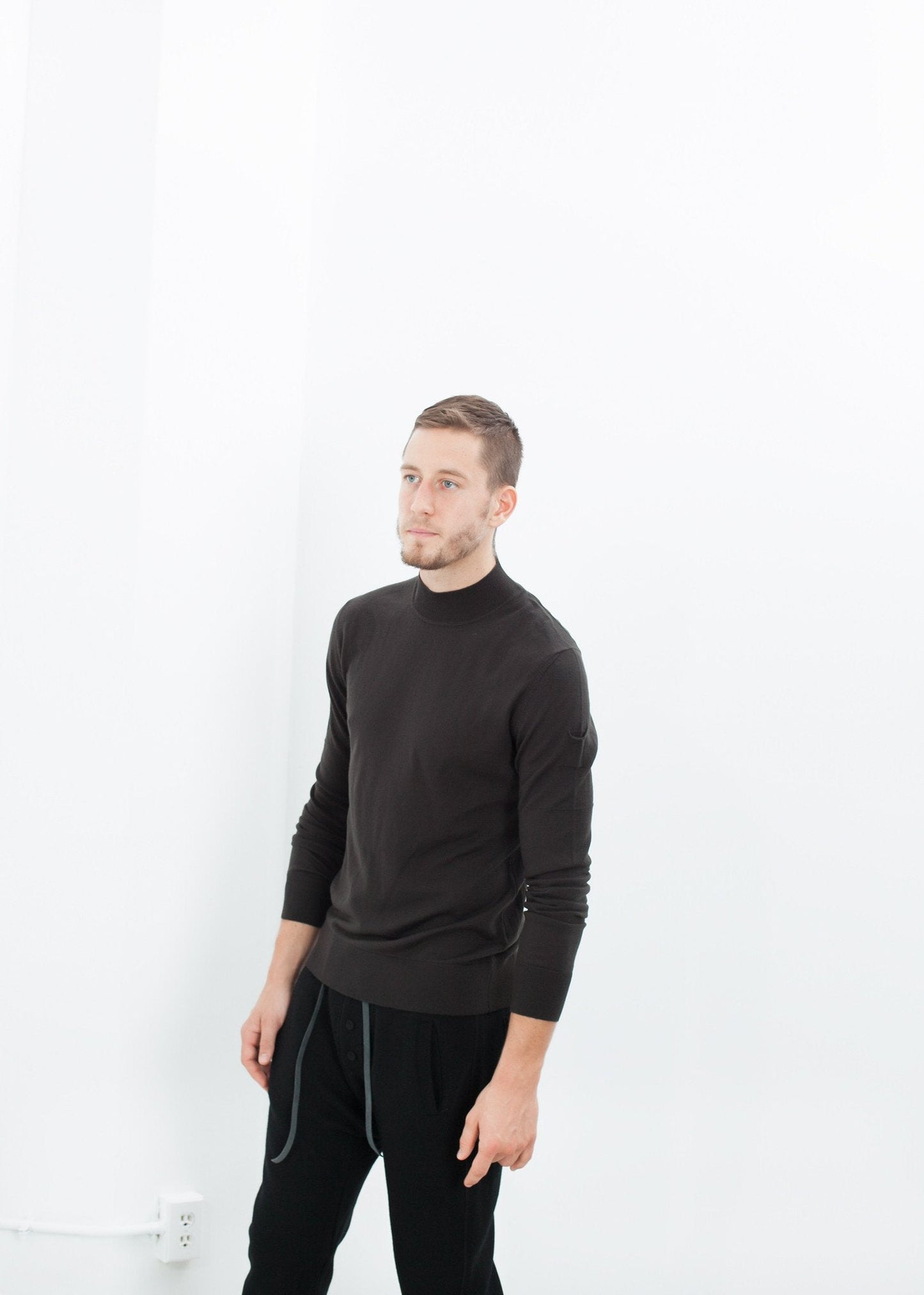 Merino Knit Turtleneck in Cavern (6707100713054)