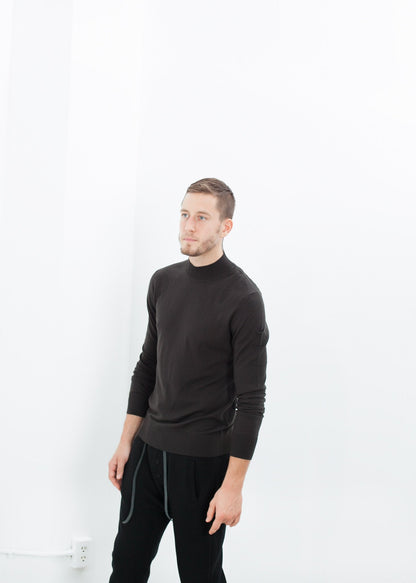Merino Knit Turtleneck in Cavern (6707100713054)