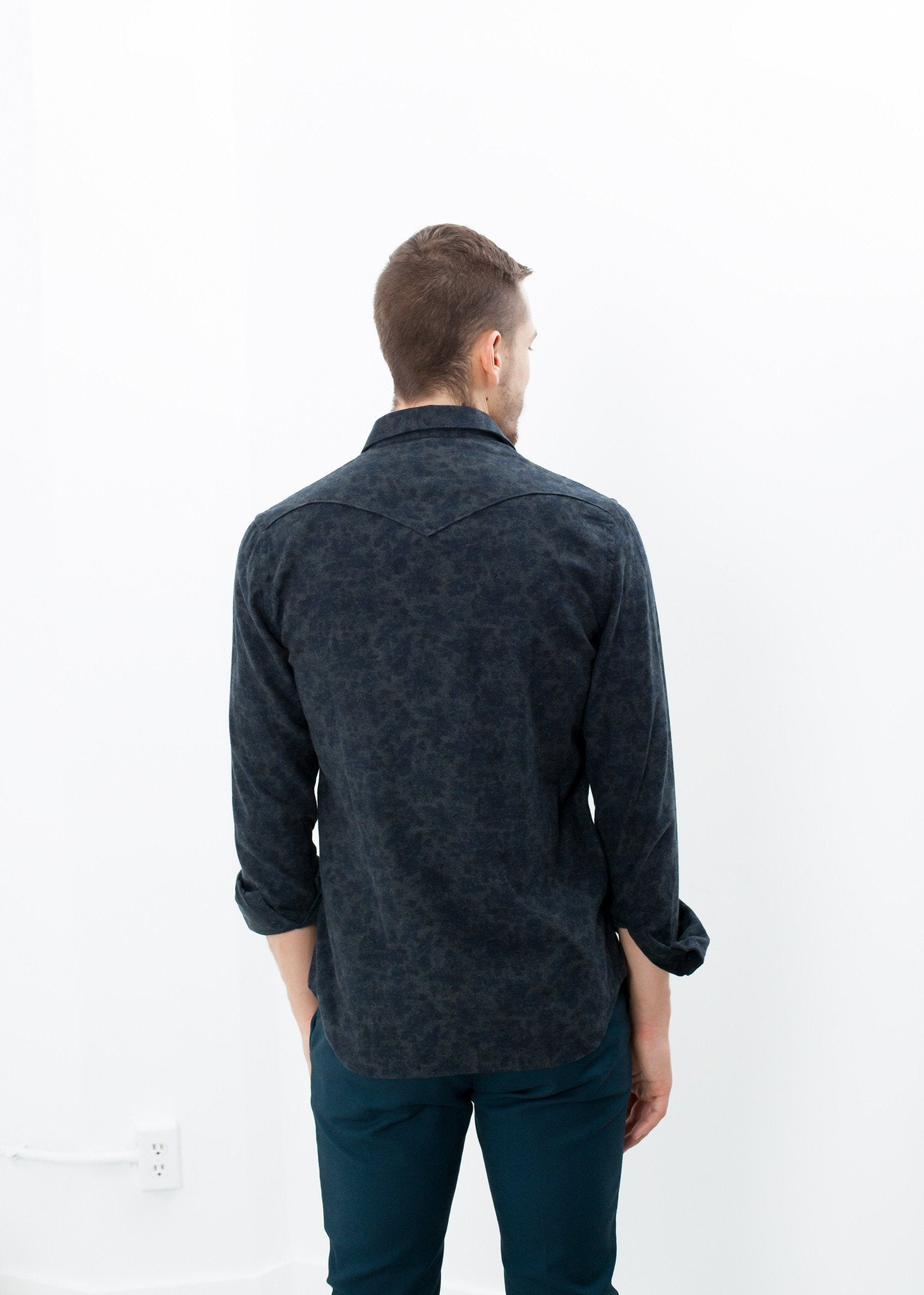 Western Arkansas Button-Up in Dark Hash Floral (6707104612446)