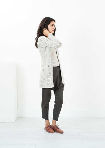 Bulk Stitch Cardigan in Cloud (6707099926622)