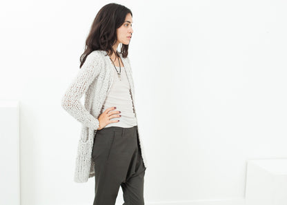 Bulk Stitch Cardigan in Cloud (6707099926622)