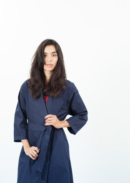 Sateen Trench in Navy (6707103105118)