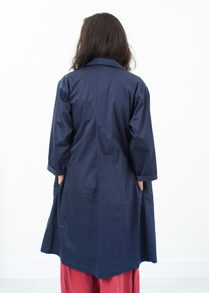 Sateen Trench in Navy (6707103105118)