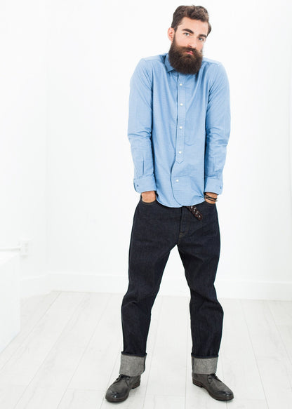 British Officer's Shirt in Sky Blue (6707099238494)