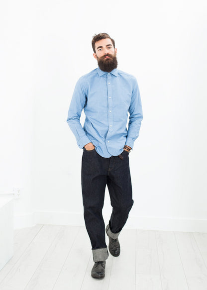 British Officer's Shirt in Sky Blue (6707099238494)