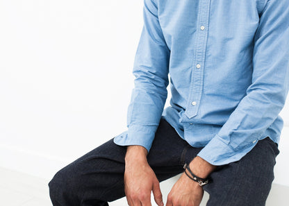 British Officer's Shirt in Sky Blue (6707099238494)