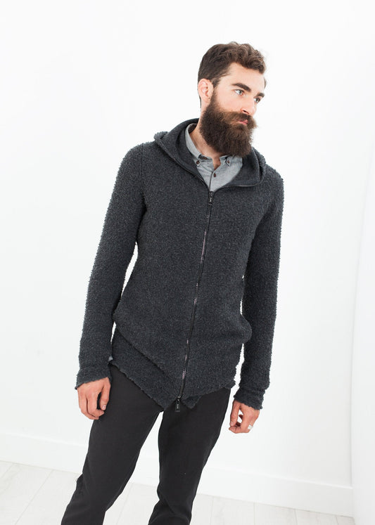 Pill Zip Sweater in Anthracite (6707101237342)